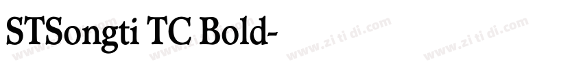 STSongti TC Bold字体转换